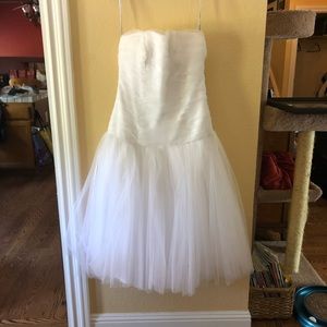 White tulle formal dress